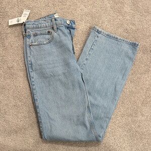 NWT Abercrombie & Fitch Light Wash 90s relaxed Jean high rise, size 27 4L